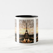 Der Eiffelturm! Zweifarbige Tasse (Mittel)