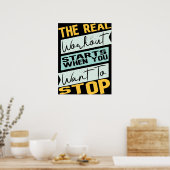 Der eigentliche Workout beginnt, wenn Sie Gewollt Poster (Küche)