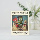 Der eine Freund Cheesy Chicken Postkarte (Stehend Vorderseite)