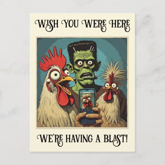 Der eine Freund Cheesy Chicken Postkarte (Vorderseite)