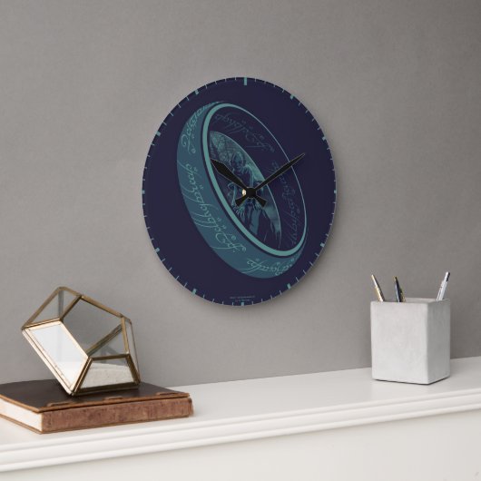 DER EINE RING™ GOLLUM™ Grafik Große Wanduhr (Büro)