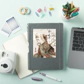 "Der Eine wird kommen" Japanischer Katzenkunst-Auf Aufkleber (iPad Hülle)