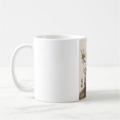 "Der Eine wird kommen" Japanischer Katzenkunst-Bec Kaffeetasse (Links)