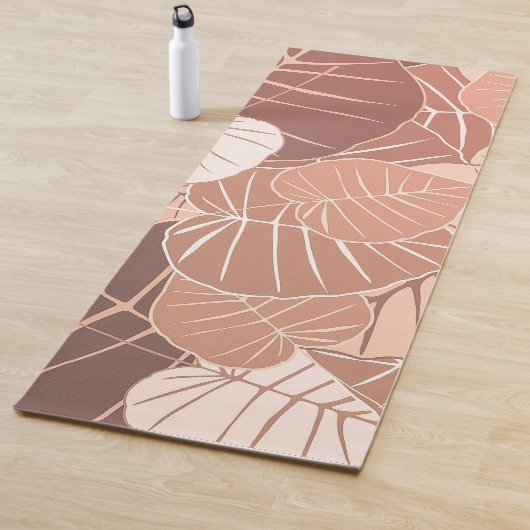 Der einfache braune Herbst hinterlässt Folienhinte Yogamatte (Beispiel)