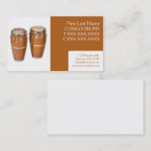 Der einfache Kongo trommelt Musikindustriekarten Visitenkarte (Vorne/Hinten)