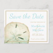 Der einfache Strand Save the Date Ankündigungspostkarte (Vorderseite)