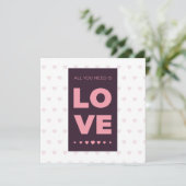 Der einfache Valentinstag Karte (Stehend Vorderseite)