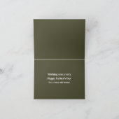 Der einfache Vatertag Vintager rustikaler Fischfan Karte (Innenseite)