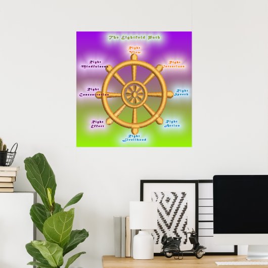Der einfache Weg (Dharma Wheel) Poster (Heimbüro)