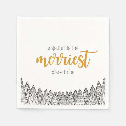 Der einfachste Ort, um Napkins zu sein | Gold Serviette (Vorderseite)