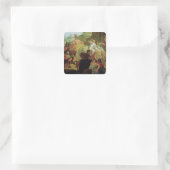 Der Eingang Alexander des Großen Quadratischer Aufkleber (Tasche)