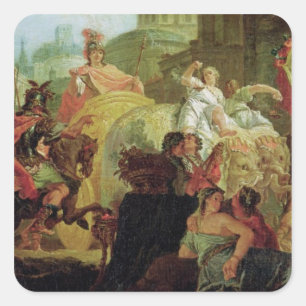 Der Eingang Alexander des Großen Quadratischer Aufkleber