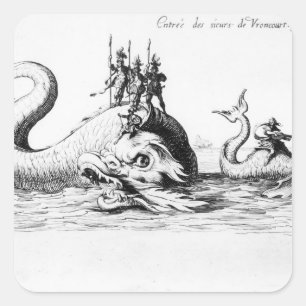 Der Eingang der Herren von Vroncourt, Tyllon Quadratischer Aufkleber