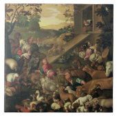 Der Eingang der Tiere in die Arche Fliese (Vorderseite)