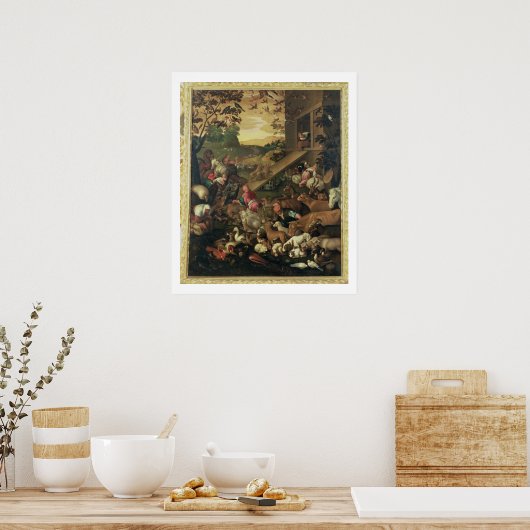 Der Eingang der Tiere in die Arche Poster (Küche)