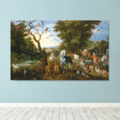 Der Eingang der Tiere in Noahs Arche Leinwanddruck (Insitu (Holzboden))