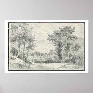 Der Eingang in Gillingham, Dorset (Bleistift) Poster