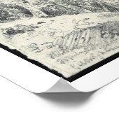 Der Eingang nach Gillingham, Dorset (Bleistift) Poster (Ecke)