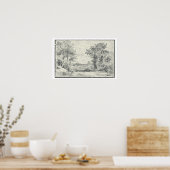 Der Eingang nach Gillingham, Dorset (Bleistift) Poster (Küche)