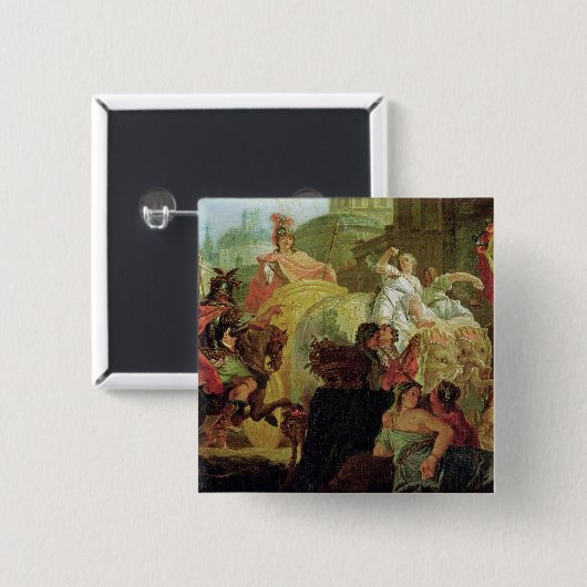 Der Eingang von Alexander der Große Button (Vorne & Hinten)