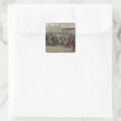 Der Eingang von Charles V Quadratischer Aufkleber (Tasche)