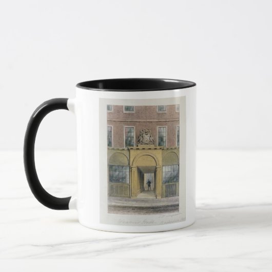Der Eingang zu den Webern Hall, 1854 Tasse (Links)