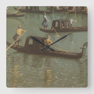 Der Eingang zum Canal Grande Quadratische Wanduhr