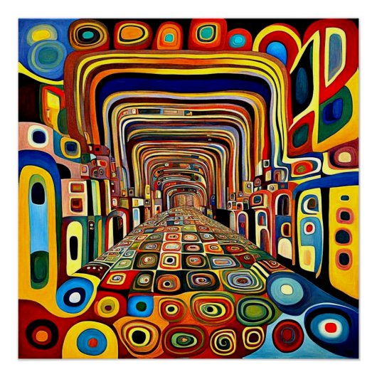 Der Eingang zum psychedelischen Korridor Poster (Vorderseite)