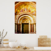 Der Eingang zur Basilika San Marco in Venedig Poster (Küche)