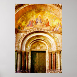 Der Eingang zur Basilika San Marco in Venedig Poster