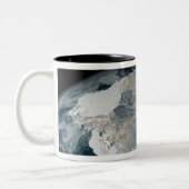 Der eingefrorene Kontinent der Antarktis Zweifarbige Tasse (Links)