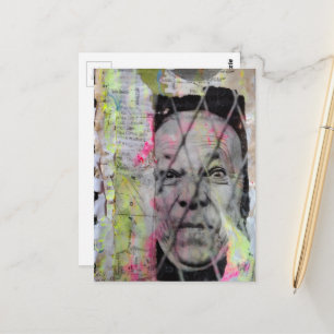der eingesperrte Mann Junk Journal Mixed Media Col Postkarte