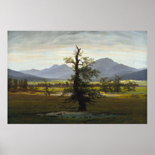 Der Einsame Baum - Caspar David Friedrich 1822 Poster