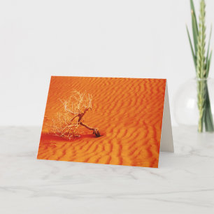 Der einsame Baum im fiery Red Desert Sand, blank i Karte