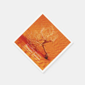 Der einsame Baum in der Wüste Sand Feier des Leben Serviette (Ecke)