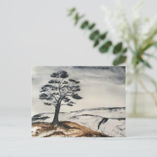 Der einsame Baum Postkarte (Stehend Vorderseite)
