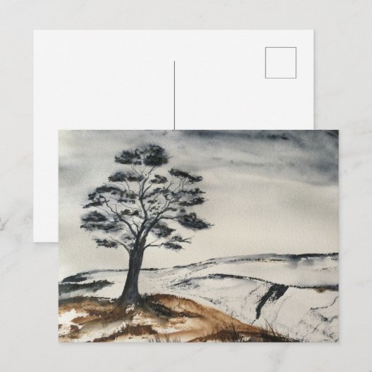 Der einsame Baum Postkarte (Vorne/Hinten)