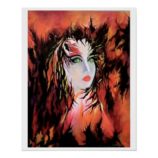 "Der einsame Engel Gottes", glänzendes Poster (Vorderseite)