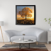 Der einsame Herbstbaum: Eine Touch der Ruhe Fotodruck