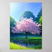 Der einsame Kirschbaum Poster (Vorne)