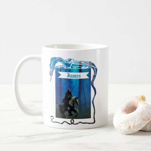 Der einsame Ritter: Eine Reise durch den Nebel Kaffeetasse (Mit Donut)