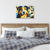 Der einsame Schäferhund für Zuhause Leinwanddruck (Insitu (Schlafzimmer))