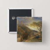 Der einsame Turm, 1868 (w/c u. gummieren Button (Vorne & Hinten)