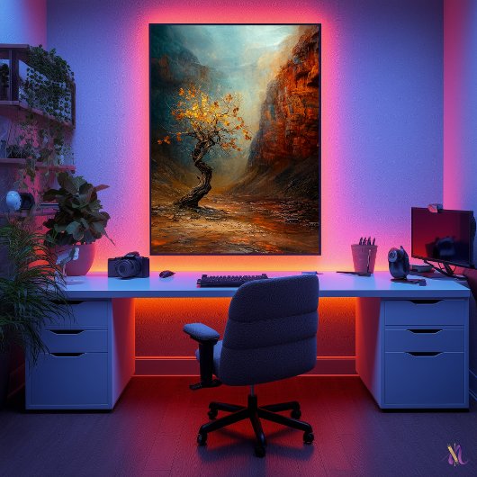 Der einsame Überlebensbaum - Majestic Canyon Lands Poster