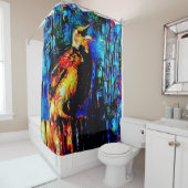 Der einsame Vogel 2 Duschvorhang (Beispiel)