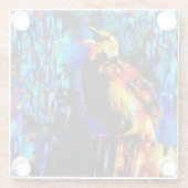 Der einsame Vogel 2 Glasuntersetzer (Rückseite)