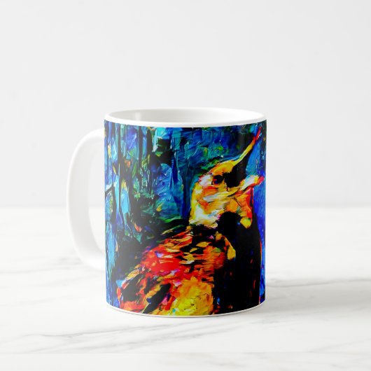 Der einsame Vogel 2 Kaffeetasse (Vorderseite Links)