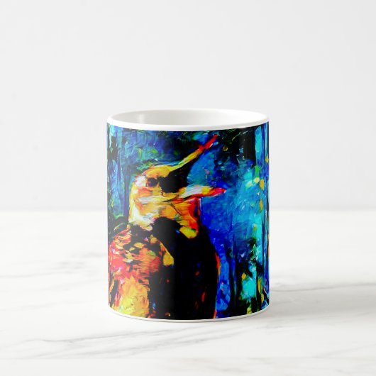 Der einsame Vogel 2 Kaffeetasse (Mittel)