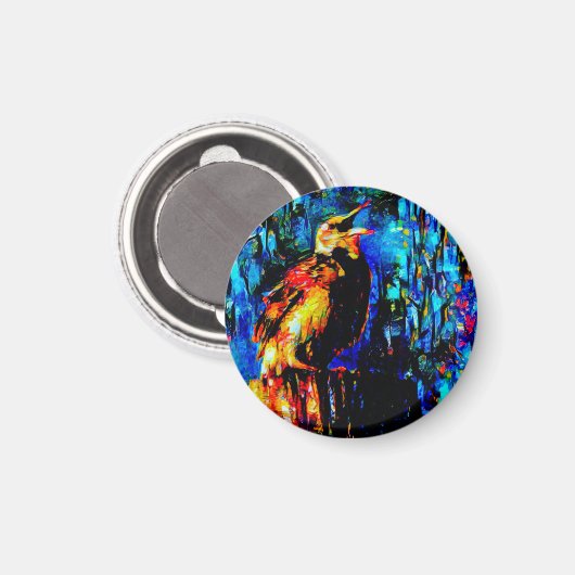 Der einsame Vogel 2 Magnet (Vorderseite/Rückseite)