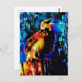 Der einsame Vogel 2 Postkarte (Vorne/Hinten)